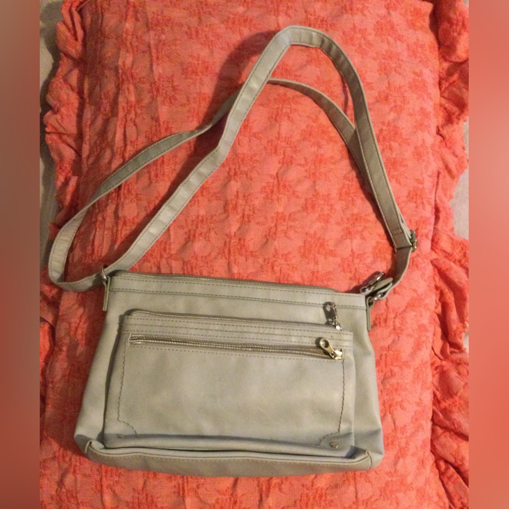 Greyish blue crossbody bag
